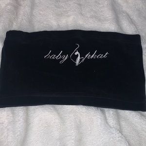Black suede baby phat tube top